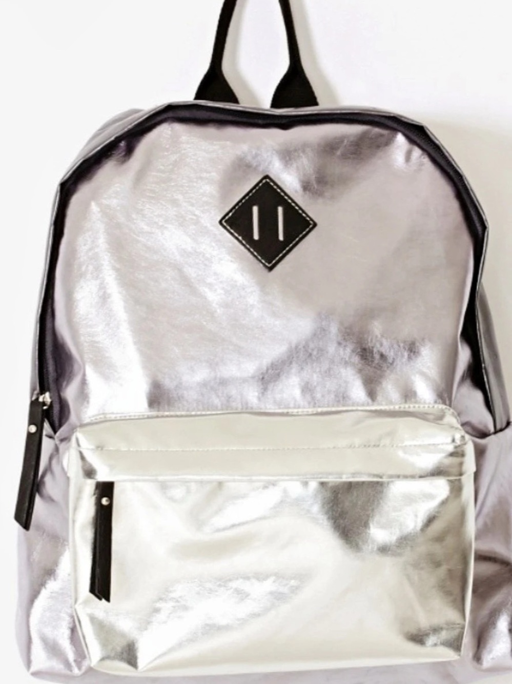 madden girl Metallic Silver Mini Backpack
